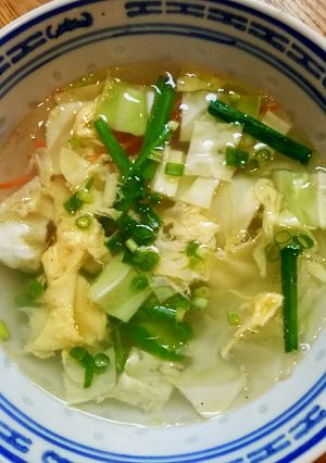 シャキシャキ野菜の玉子スープ-レシピのメイン写真