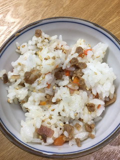 大豆のお肉で・人参そぼろの混ぜごはん-レシピのメイン写真