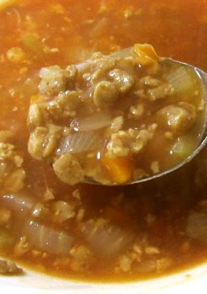 大豆のお肉のヘルシートマトスープ-レシピのメイン写真