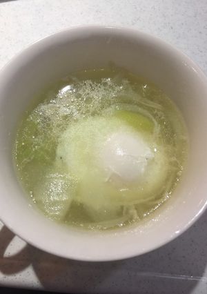 ポーチドエッグの中華スープ-レシピのメイン写真