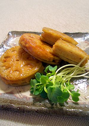 レンコンのはさみ照り焼き-レシピのメイン写真