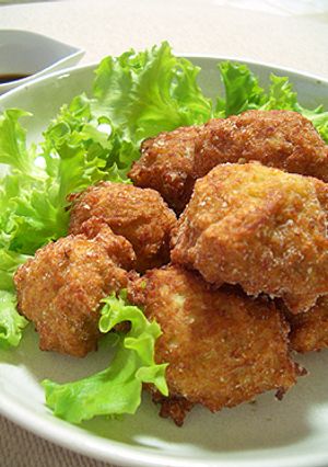 れんこんと鶏ひき肉のふわふわ揚げ-レシピのメイン写真