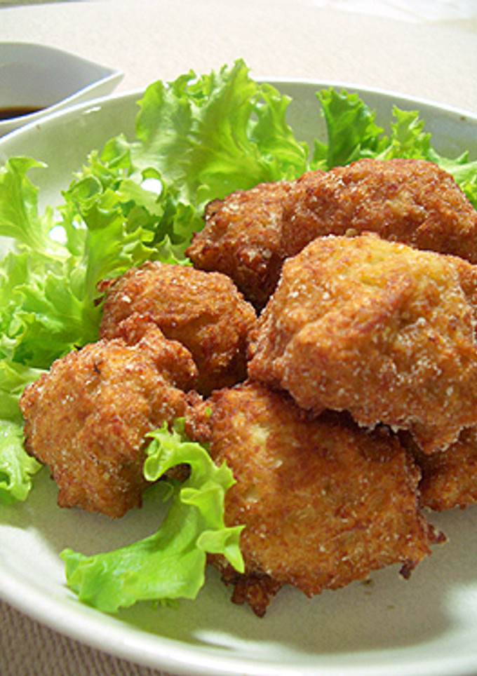 れんこんと鶏ひき肉のふわふわ揚げ-レシピのメイン写真