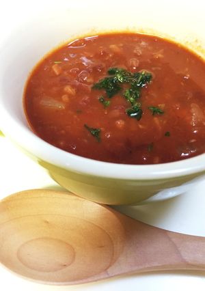 赤ワイン風味とろとろ豆のトマトスープ-レシピのメイン写真