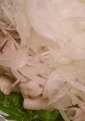 さっぱり豚しゃぶ（水菜+玉ねぎ）-レシピのメイン写真