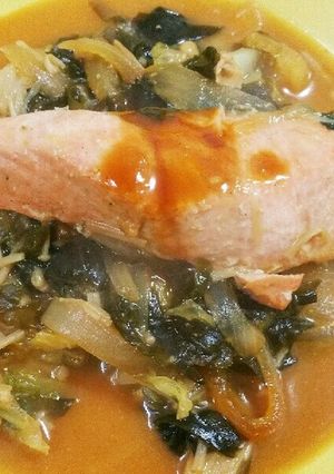 鮭のちゃんちゃん焼き(フライパンで)-レシピのメイン写真