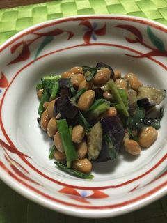 納豆入りナス炒め-レシピのメイン写真