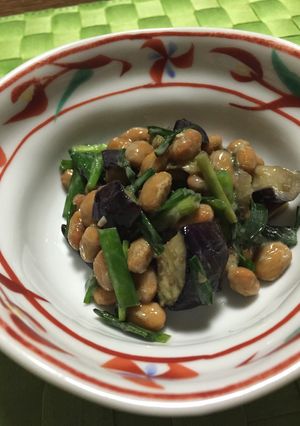 納豆入りナス炒め-レシピのメイン写真