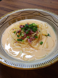 簡単!塩辛のクリームスープパスタ♪-レシピのメイン写真