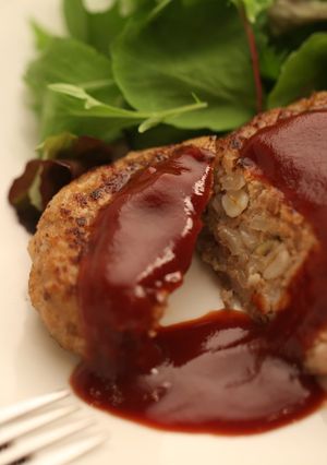 大麦ハンバーグ-レシピのメイン写真