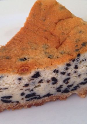 ブラッククランチビスケットチーズケーキ-レシピのメイン写真