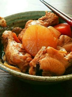 飴色deご飯がススム❤手羽元と大根の煮物-レシピのメイン写真