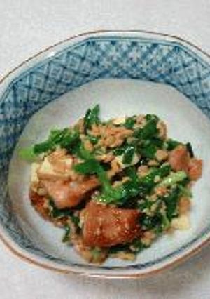 焼き鳥とニラチーズ納豆-レシピのメイン写真