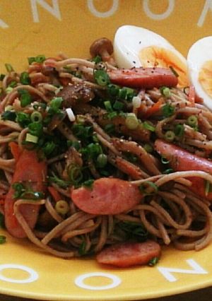 蕎麦とわさびタレの和風パスタ-レシピのメイン写真