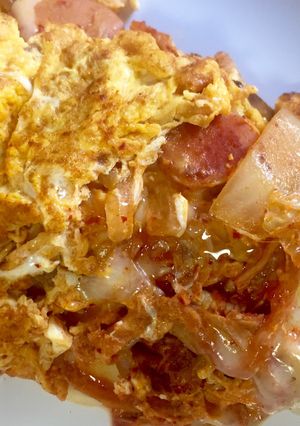 まさに3分クッキング!キムチーズオムレツ-レシピのメイン写真
