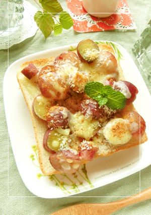 ぶとう×さつま芋のココナッツトースト-レシピのメイン写真