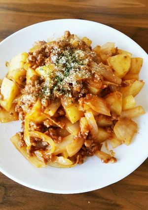 大豆のお肉とじゃが玉のケチャチーズ焼き-レシピのメイン写真