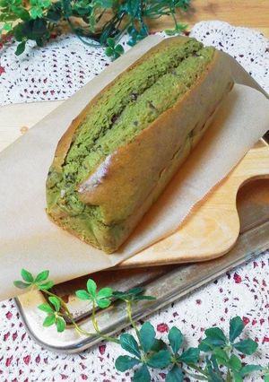 HM☆抹茶味♪あずきのパウンドケーキ-レシピのメイン写真