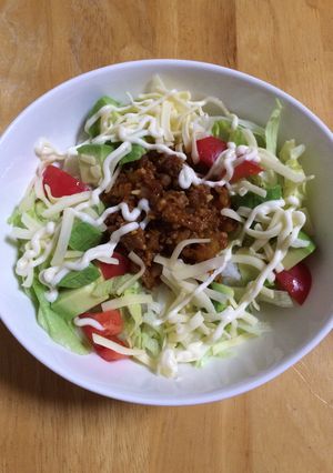 大豆のお肉で食物繊維たっぷりタコライス-レシピのメイン写真