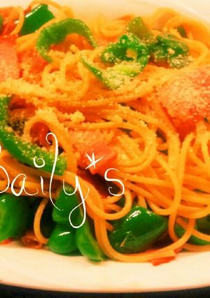 ピーマンとベーコンのスパ♬-レシピのメイン写真