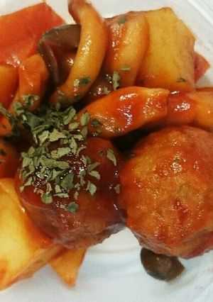 お手軽ﾚﾝｼﾞでｹﾁｬｯﾌﾟ煮-レシピのメイン写真