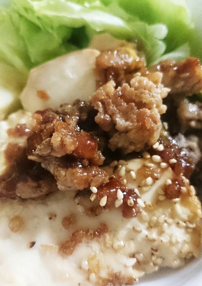 節約 豚挽き肉豆腐の甘辛炒め 簡単ウマイ-レシピのメイン写真