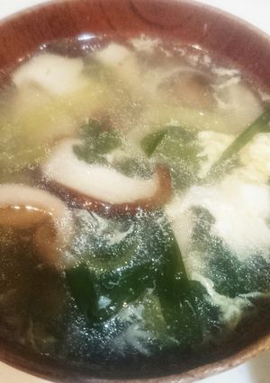 風邪にはネギたっぷり中華スープ 簡単節約-レシピのメイン写真