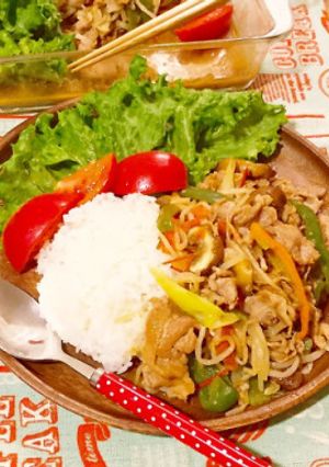 豚切り落とし肉の 焼肉タレ甘酸っぱ炒め♡-レシピのメイン写真