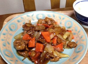 大豆のお肉（ブロック）を使って酢豚風炒め-レシピのメイン写真
