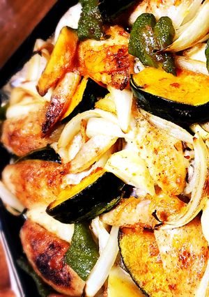 野菜と手羽先のマーマレードオーブン焼き♪-レシピのメイン写真
