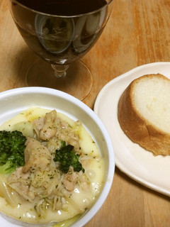 鳥肉とエノキのアヒージョココットカマン-レシピのメイン写真