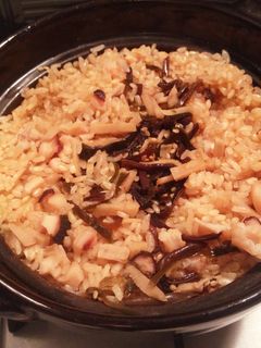 土鍋で!ヘルシー!たこ炊き込みご飯-レシピのメイン写真