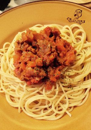 娘が大好き！大豆ミートソースパスタ-レシピのメイン写真