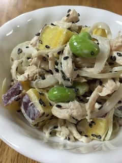 さつまいもとささ身、枝豆のサラダ***-レシピのメイン写真