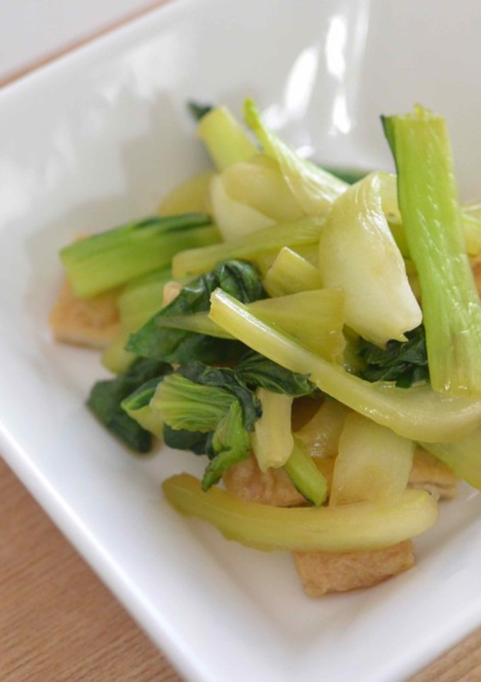 残り物アレンジ 青梗菜と油揚げのおひたし-レシピのメイン写真