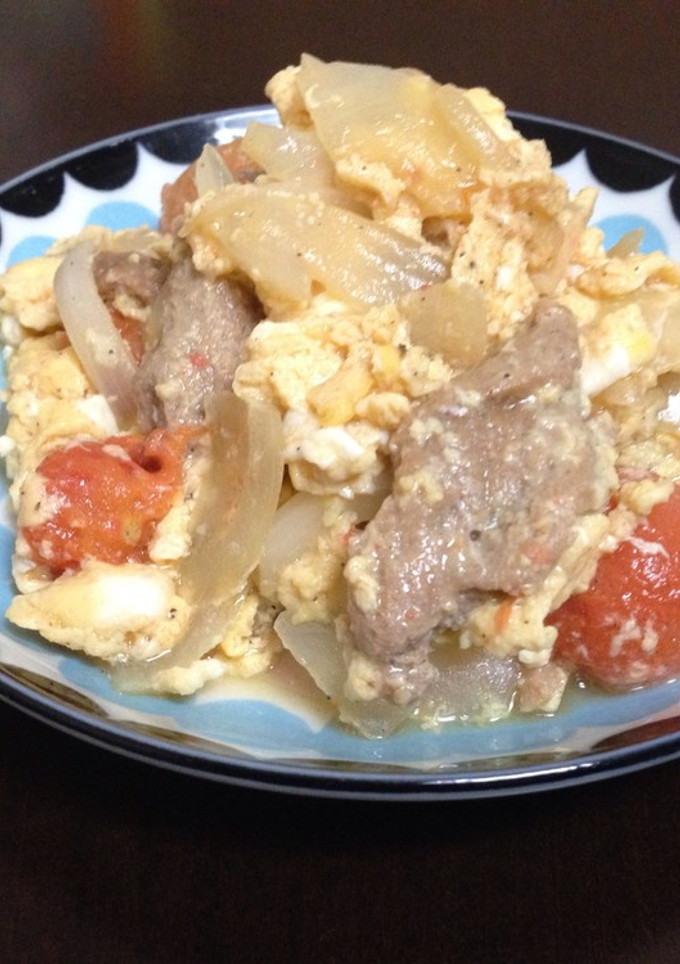 大豆のお肉とトマトと卵の炒めもの-レシピのメイン写真