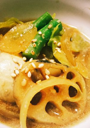 豆乳醤油のミルキー☆なぽかぽかベジ鍋-レシピのメイン写真