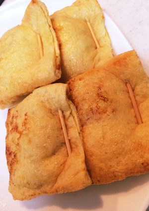 油揚げの玉ねぎ詰め焼き-レシピのメイン写真