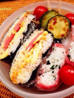 スパム!な『おにぎらず』弁当編-レシピのメイン写真