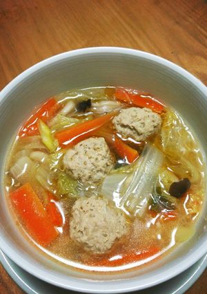 豚肉だんごと春雨の創味スープ-レシピのメイン写真