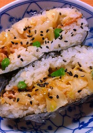 ガッツリ豚コマで焼肉風おにぎらず★-レシピのメイン写真
