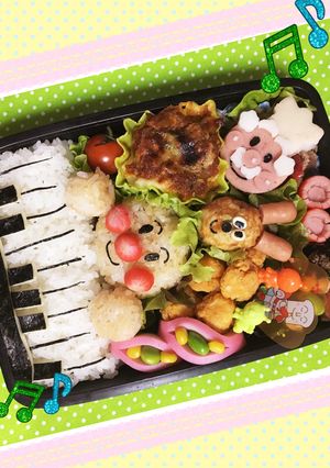 アンパンマンのピアノコンサート キャラ弁-レシピのメイン写真