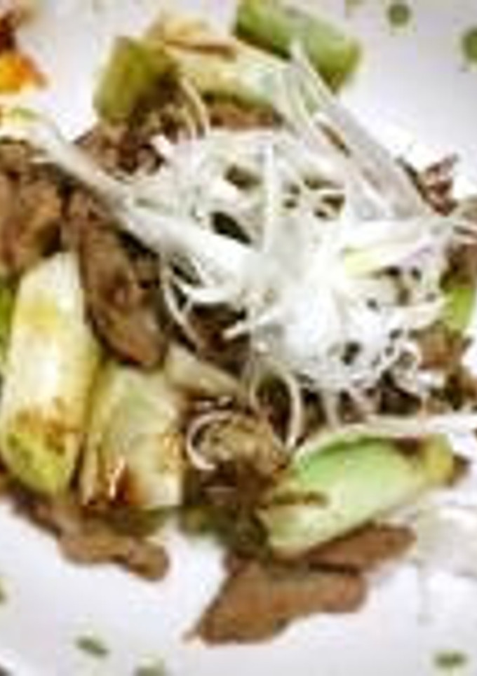 大豆肉とネギの炒め物-レシピのメイン写真