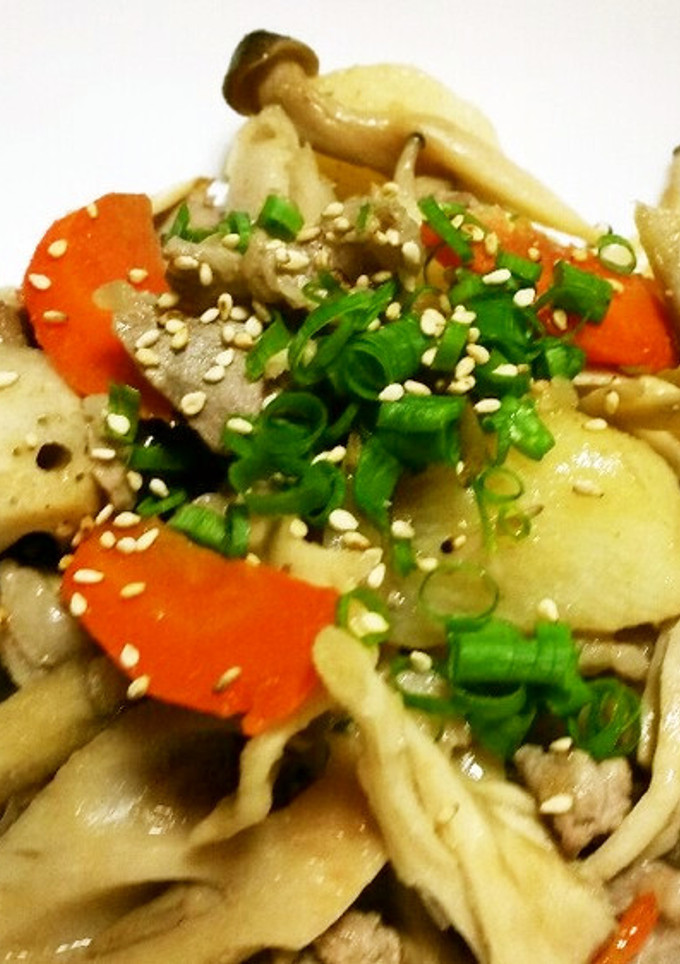 根野菜ときのこ醤油炒め-レシピのメイン写真