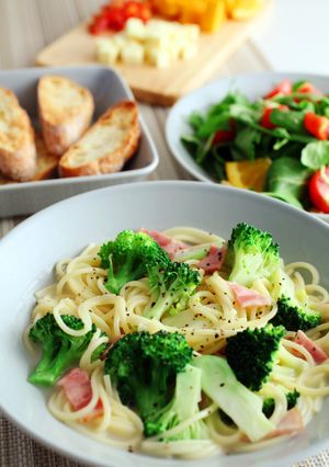 ブロッコリークリーム味噌ワンポットパスタ-レシピのメイン写真