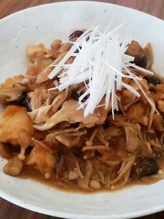 たっぷりキノコとむね肉のみぞれ煮-レシピのメイン写真
