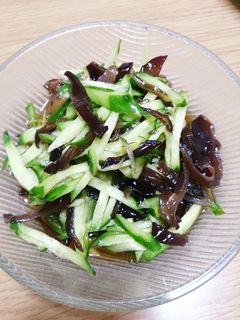 簡単♪胡瓜とキクラゲのポン酢和え(^^)-レシピのメイン写真