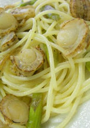ホタテとアスパラのレモン風味パスタ-レシピのメイン写真