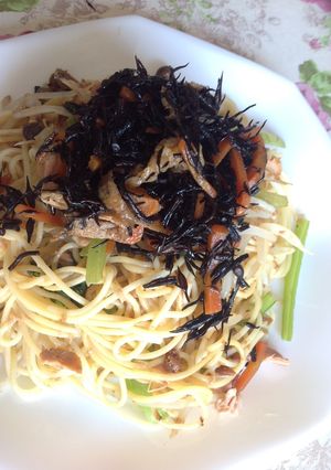 ☆創作レシピ☆ひじきとツナの和風パスタ♪-レシピのメイン写真