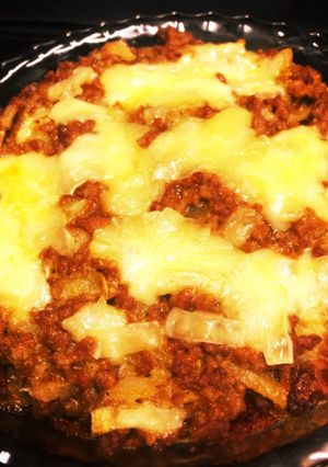 チーズピザその1★カレーミート★糖質制限-レシピのメイン写真